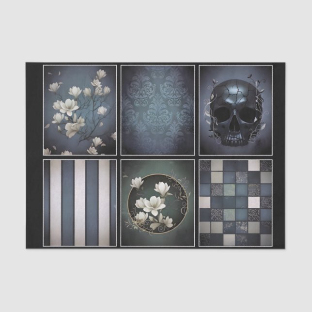 Papel De Seda Decoupage/Ephemera Sheet Vitnage Gothic Style  (Anverso)