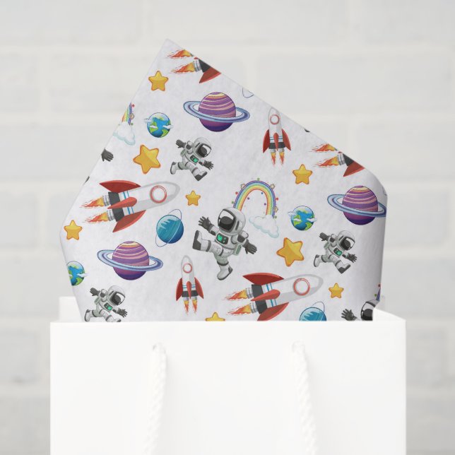 Papel De Seda Decoupage Espacial (Bolsa de regalo)