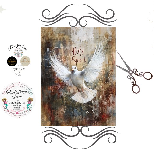 Papel De Seda Decoupage Espíritu Santo Paloma Fe Basada (Subido por el creador)