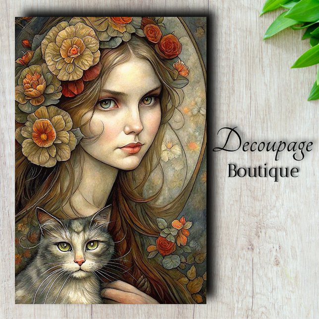 Papel De Seda Decoupage Espíritus Afines (Kindred Spirits Decoupage Tissue Paper)