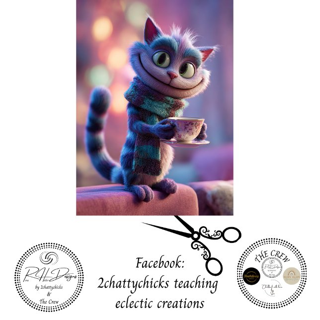 Papel De Seda Decoupage Estilo Té Gato del País de las Maravilla (Subido por el creador)