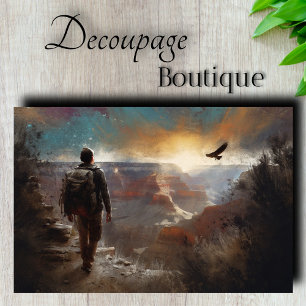 Papel De Seda Decoupage Explorador del Gran Cañón