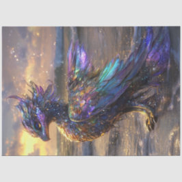 Papel De Seda Decoupage Fantasal Grito Púrpura Como Pájaro