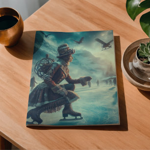 Papel De Seda Decoupage Fantasía Steampunk Invierno Mensajero