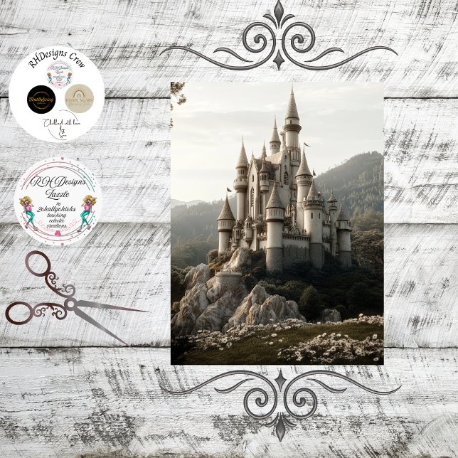 Papel De Seda Decoupage Fantasy Castle Ireland Mountains  (Subido por el creador)