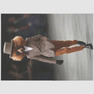 Papel De Seda Decoupage Fashion Runway Standard Poodle en estilo