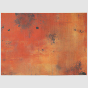 Papel De Seda Decoupage Faux Burnt Naranja Black Western Theme