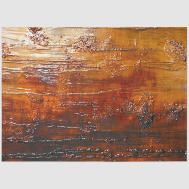 Papel De Seda Decoupage Faux Copper Metalizado Amber Finish (Anverso)