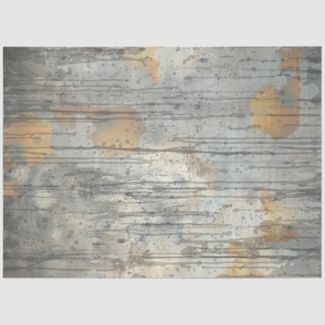 Papel De Seda Decoupage Faux Finish Moody Grays Rust Earth Tones (Anverso)