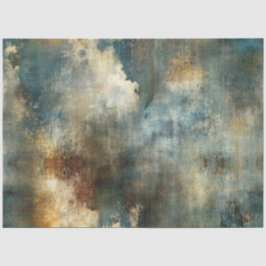 Papel De Seda Decoupage Faux Finish Resumen Blue Brown White