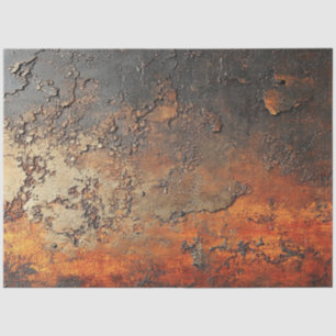 Papel De Seda Decoupage Faux Rust Patina Copper Finish