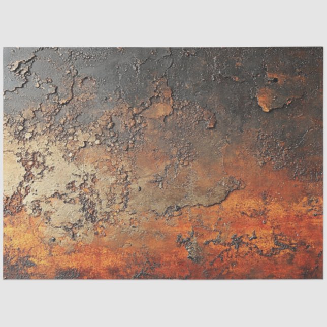 Papel De Seda Decoupage Faux Rust Patina Copper Finish (Anverso)