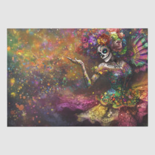 Papel De Seda Decoupage Festial Dia de los Muertos Dancer