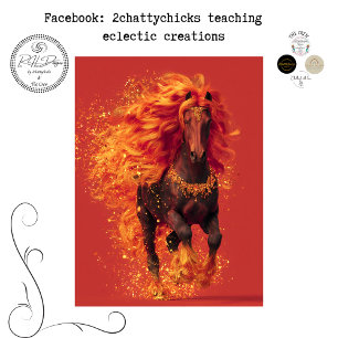 Papel De Seda Decoupage Fiero Caballo de Fuego Chino Radiant 