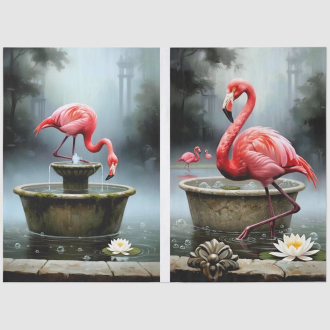 Papel De Seda Decoupage Flamingo Collection (Anverso)