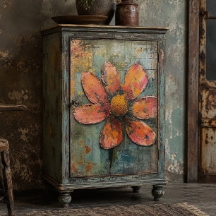 Papel De Seda Decoupage Floral Abstracto de Margarita Rosa Grung