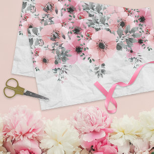 Papel De Seda Decoupage Floral Antiguo Elegante Romántico