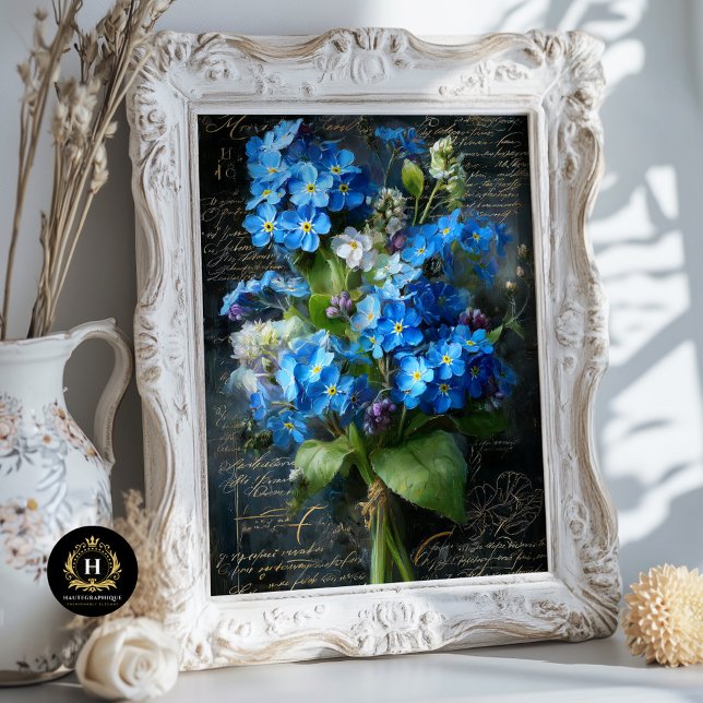 Papel De Seda Decoupage Floral Azul No Me Olvides (Subido por el creador)