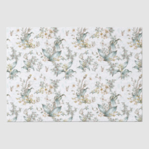 Papel De Seda Decoupage Floral Botánico Boho Vintage Mariposas