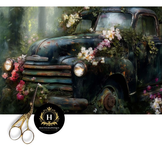 Papel De Seda Decoupage Floral Nocturno Rústico para Camionetas (Subido por el creador)