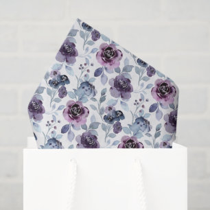 Papel De Seda Decoupage Floral Púrpura