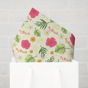 Papel De Seda Decoupage Floral Tropical Hawaiano Hibisco