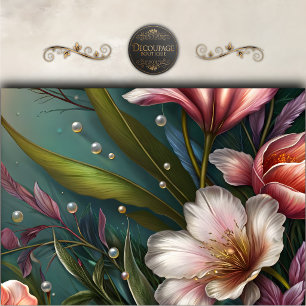 Papel De Seda Decoupage Floral Tropical Soñador