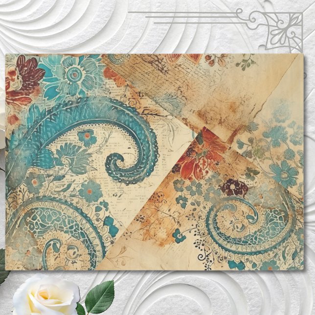 Papel De Seda Decoupage Floral Vintage (Subido por el creador)