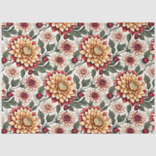 Papel De Seda Decoupage Floral Vintage Elegante Rústico
