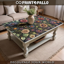 Papel De Seda Decoupage - Flores mágicas surtidas -