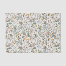 Papel De Seda Decoupage Flores Presionadas acuarela floral