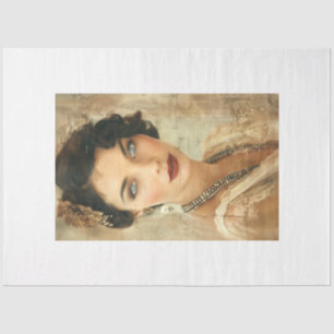 Papel De Seda Decoupage francesa vintage Flapper Lady