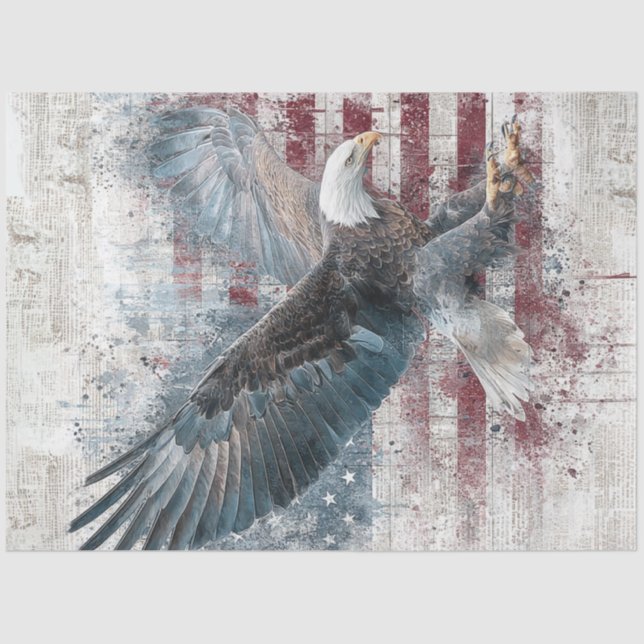 Papel De Seda Decoupage Freedom In Flight 4th of July  (Anverso)