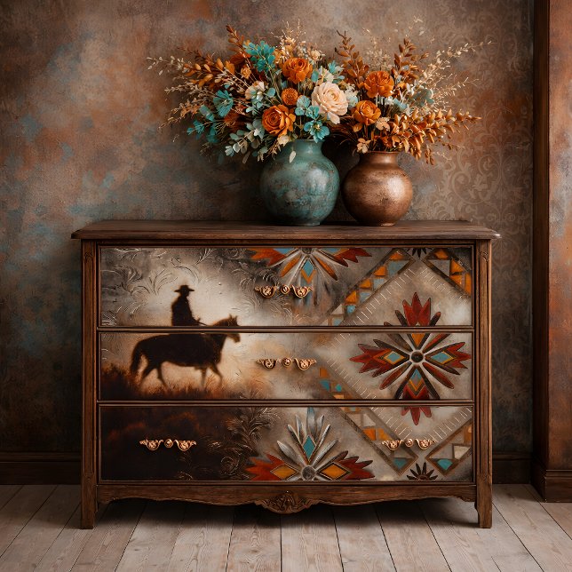 Papel De Seda Decoupage Fronterizo Nativo (Native Frontier Decoupage Tissue Paper)