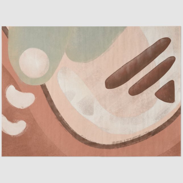 Papel De Seda Decoupage geométrica del arte orgánico moderno de  (Anverso)