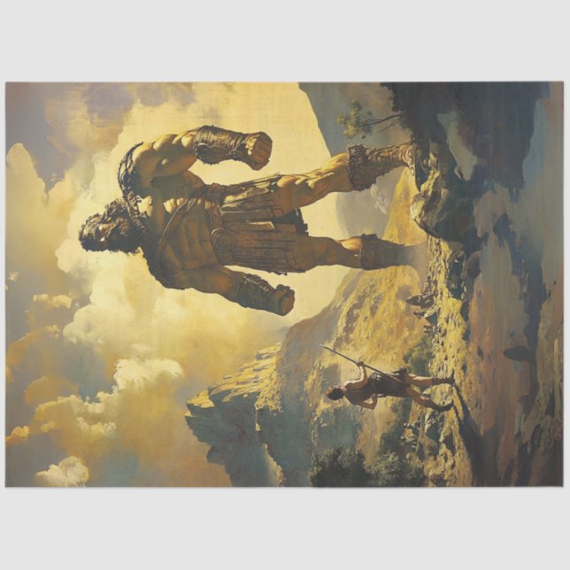 Papel De Seda Decoupage Giant Goliath & David (Anverso)