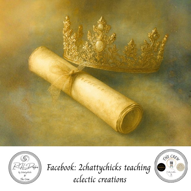 Papel De Seda Decoupage Golden Crown Parchment Scroll (Subido por el creador)