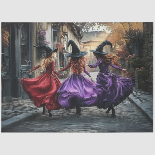 Papel De Seda Decoupage Good Witness Bailando calle adoquinada (Anverso)
