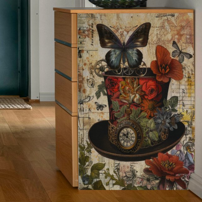 Papel De Seda Decoupage Gorra negro de Steampunk (Subido por el creador)