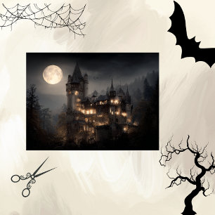 Papel De Seda Decoupage Gothic Moonlight Castle Dracula