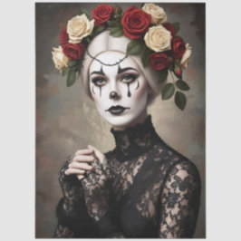 Papel De Seda Decoupage Gothic Rose Queen – Dark Romantic Art 