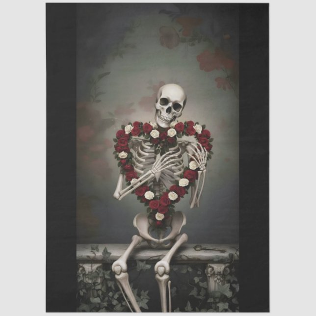 Papel De Seda Decoupage Gothic Rose Queen – Dark Romantic Art  (Anverso)