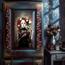Papel De Seda Decoupage Gothic Rose Queen – Dark Romantic Art 