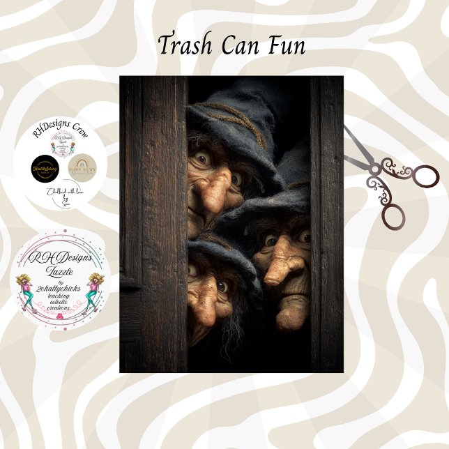 Papel De Seda Decoupage Gothic Witches Peeking Art  (Subido por el creador)