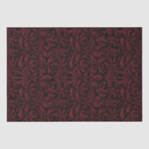 Papel De Seda Decoupage gótica de Jacquard Swirls - rojo medio