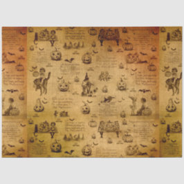 Papel De Seda Decoupage gótica negra de cuerdas Naranja