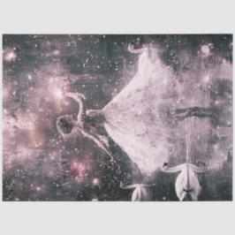 Papel De Seda Decoupage Graceful Ballerina & Swans Purple Hue