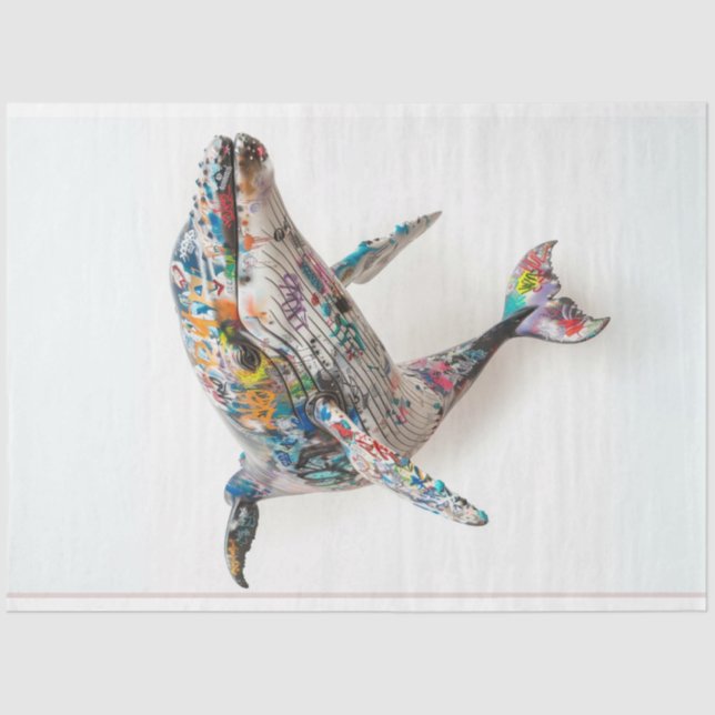 Papel De Seda Decoupage Graffiti Dolphin (Anverso)
