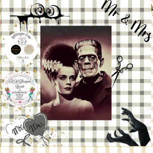 Papel De Seda Decoupage Halloween Mr & Mrs Bolt Horror Duo