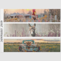 Decoupage Handsaw Designs Rooster Donkey Truck 